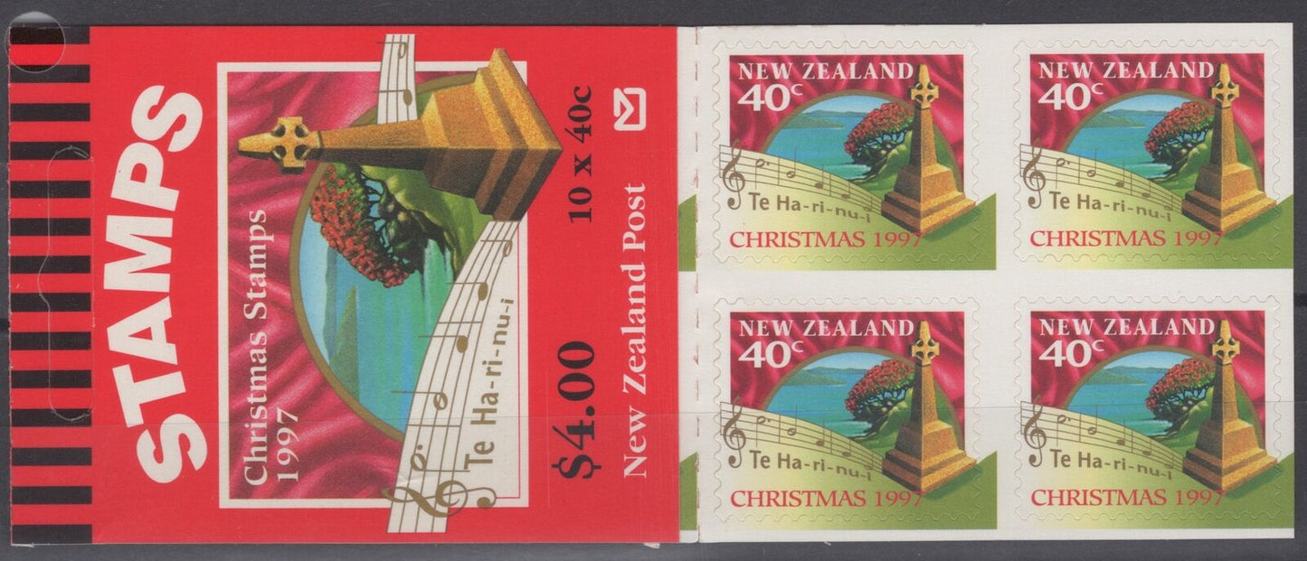 New Zealand 1458a MNH Booklet Pane Christmas Tree Cross Seasonal