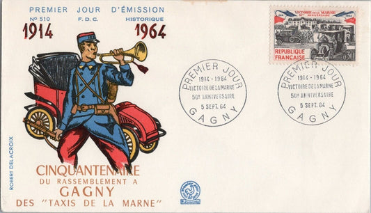 France FDC 1108 / Mi 1489 Robert Delacroix Battle of Marne 070422SM61