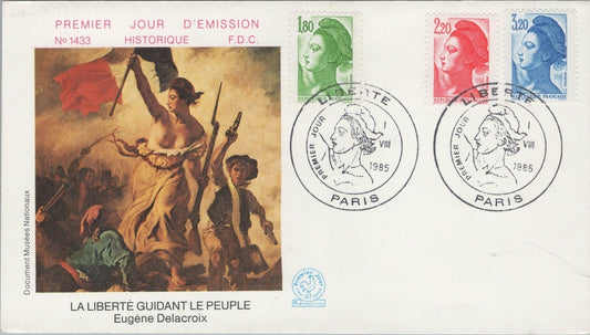 France FDC Marque Depose Painting Freedom Guiding People Delacroix