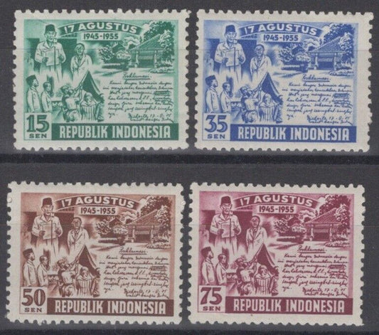 Indonesia 406-409 MH Proclamation of Independence