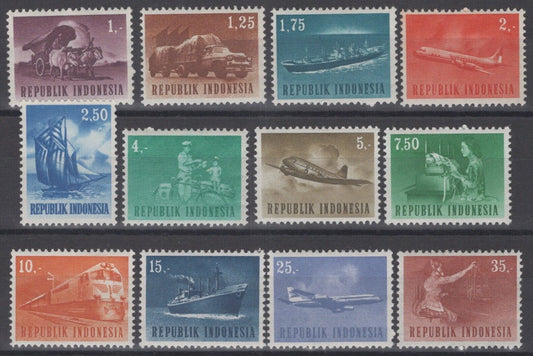 Indonesia 626-637 MH Transportation Plane Bicycle Freighter