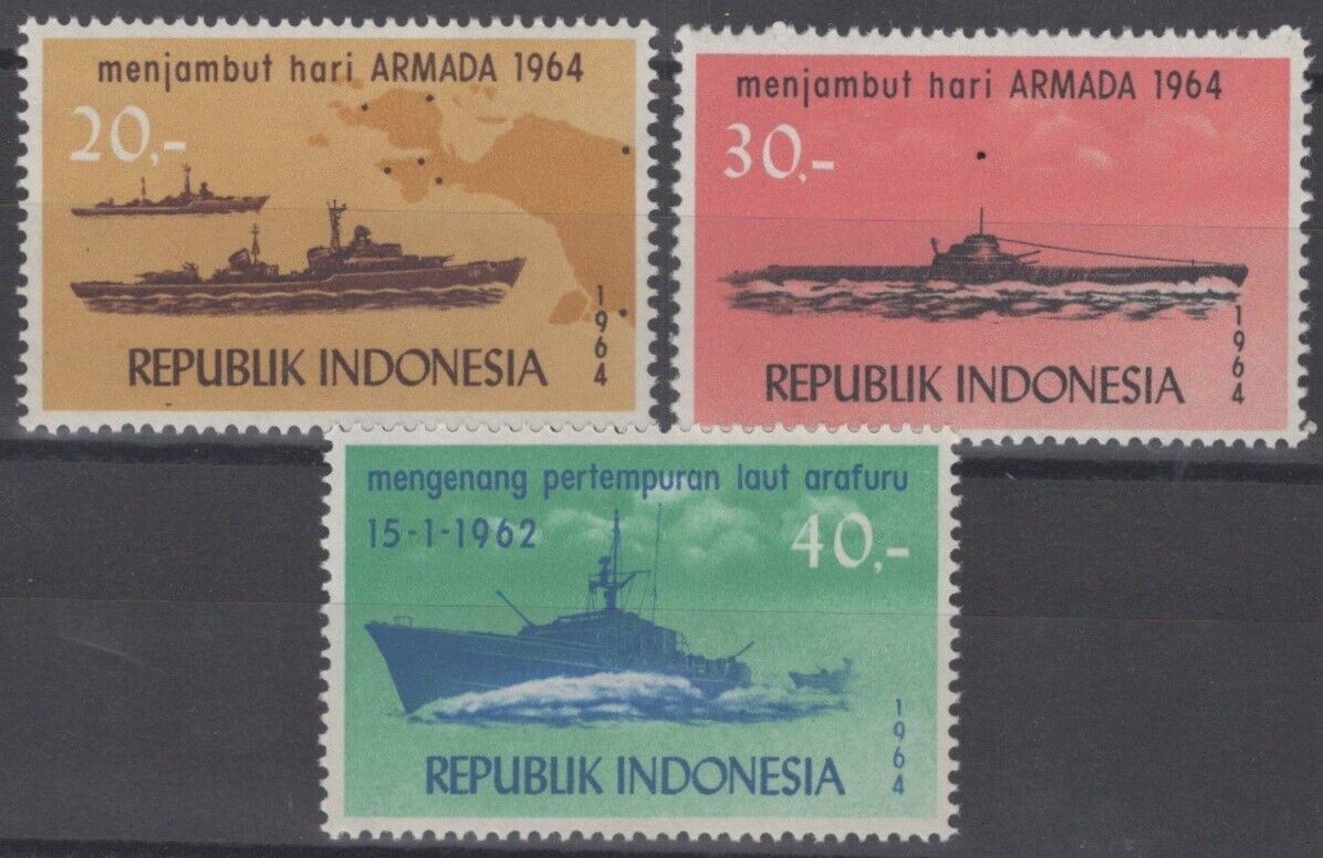 Indonesia 648-650 MH Navy Ships