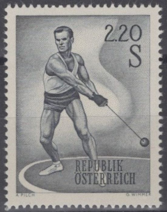 Austria 648C MNH Sports Hammer Thrower