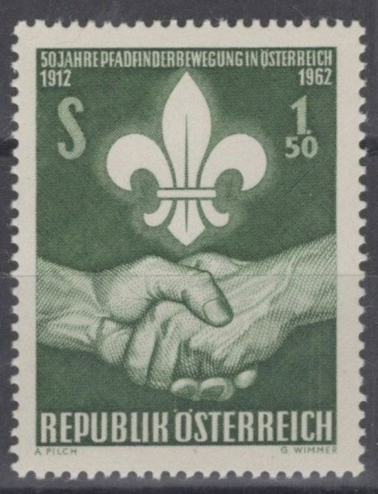 Austria 684 MNH Scout Emblem Handshake Boy Scouts