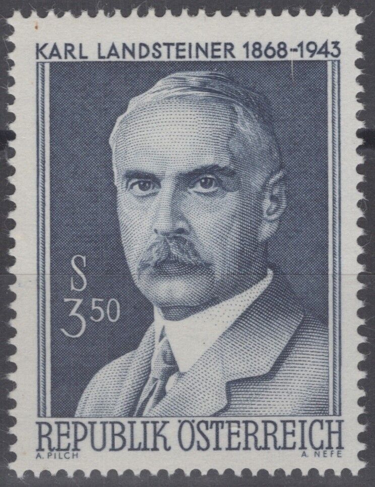 Austria 813 MNH Dr. Karl Landsteiner Pathologist Medicine