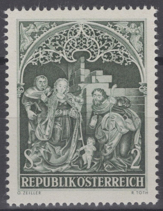 Austria 806 MNH Art Carved Gothic Panel Nativity