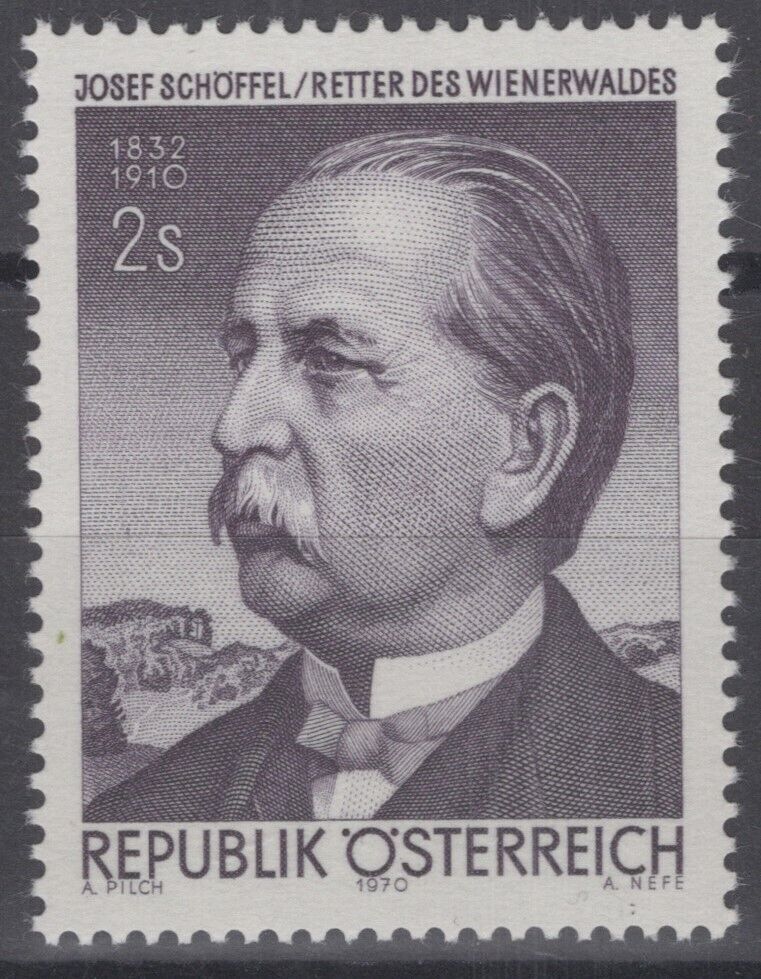 Austria 858 MNH Josef Schoffel Historical Figure