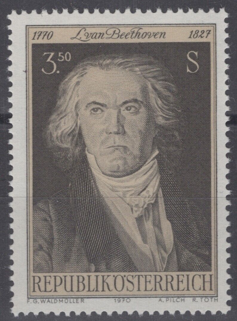 Austria 887 MNH Ludwig van Beethoven  Composer Music