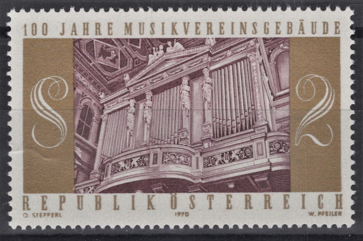 Austria 864 MNH Organ Great Hall Music Academy