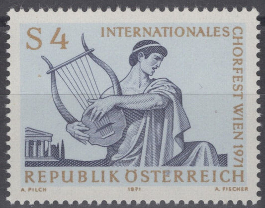 Austria 900 MNH Singer with Lyre Intl. Choir Festival  Music