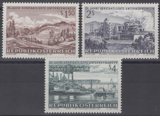 Austria 908-910 MNH Nationalized Industry Iron Steel Products 071022S57M