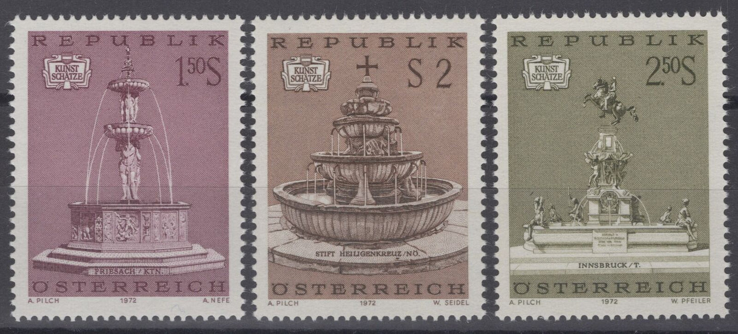 Austria 916-918 MNH Fountains