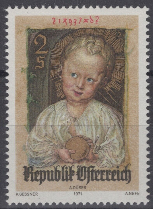 Austria 914 MNH Christmas Artist Durer Infant Jesus