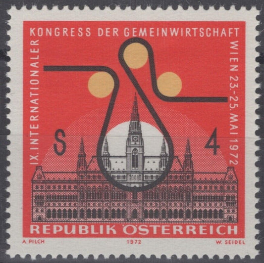 Austria 922 MNH City Hall Congress Emblem Architecture