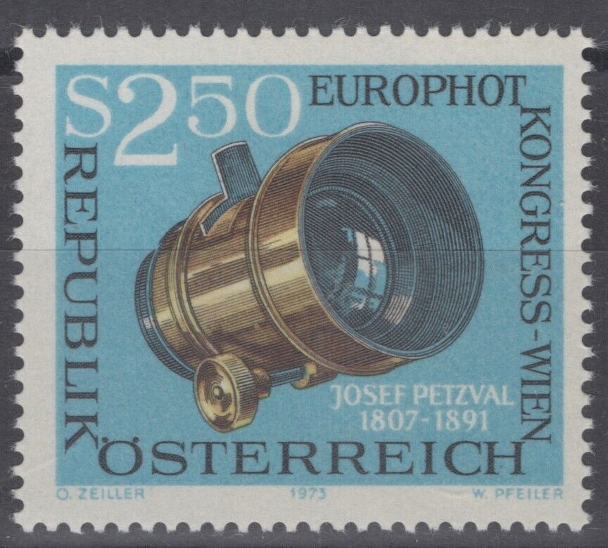 Austria 956 MNH Josef Petzval's Photographic Lens