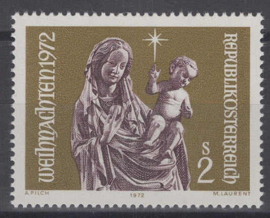 Austria 933 MNH Christmas Virgin & Child Art