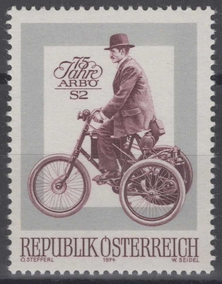 Austria 989 MNH De Dion Bouton Tricycle Automobile