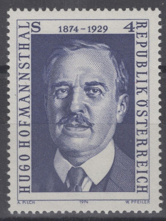 Austria 980 MNH Hugo Hofmannsthal Poet Playwright