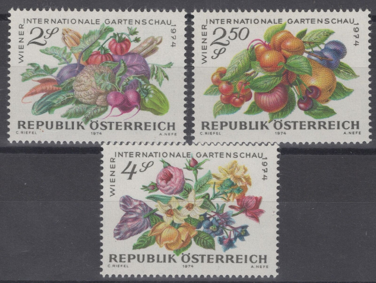 Austria 982-984 MNH Vegetables Garden Show Farming