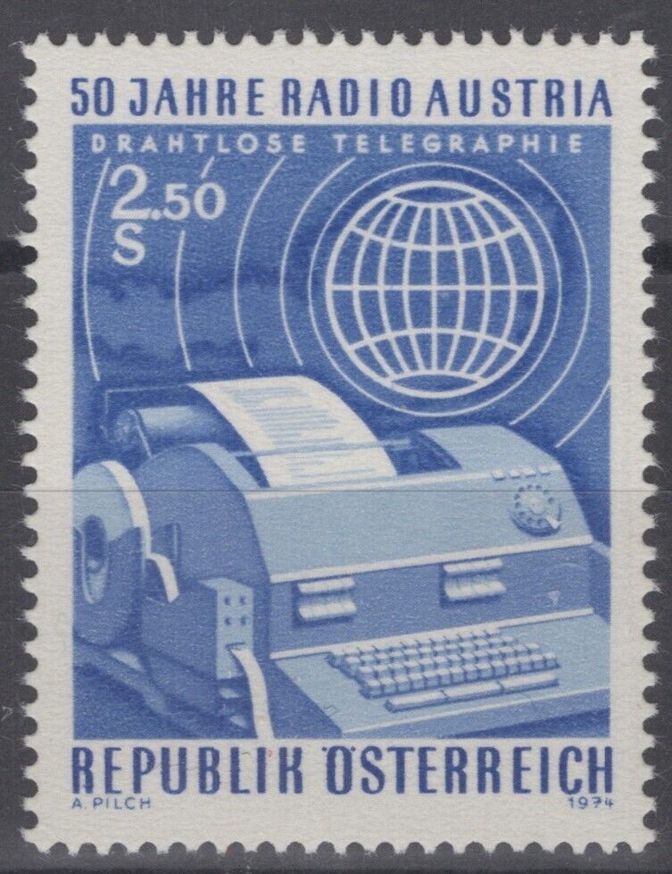 Austria 979 MNH Radio Austria Telex Machine Communications