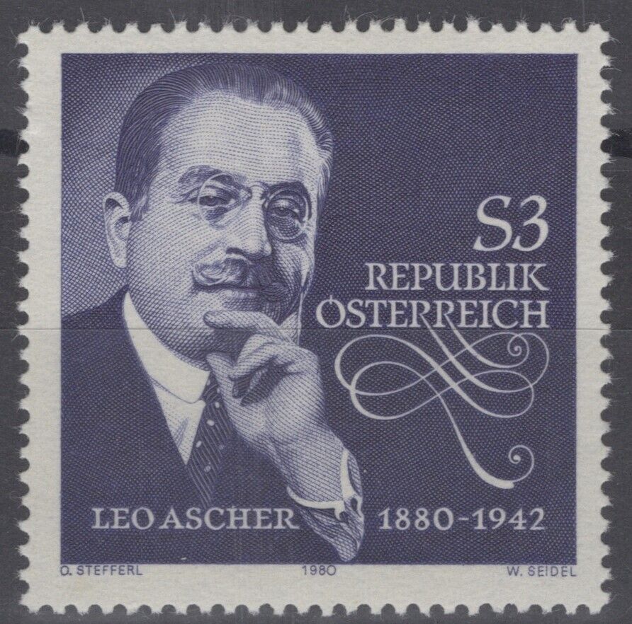 Austria 1160 MNH Leo Ascher Composer Music