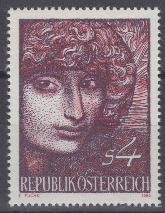 Austria 1230 MNH Portrait of Girl Artist Ernst Fuchs