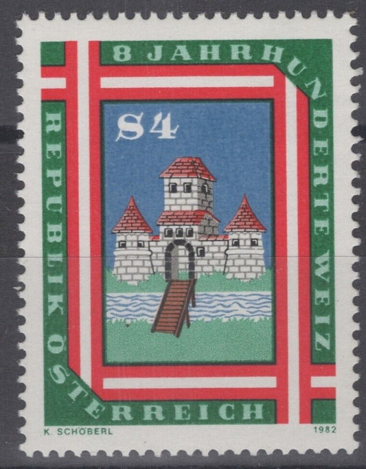 Austria  1215 MNH City of Weiz Castle Architecture