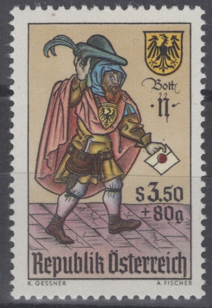 Austria B323 MNH Semi-Postal Letter Carrier Playing Card