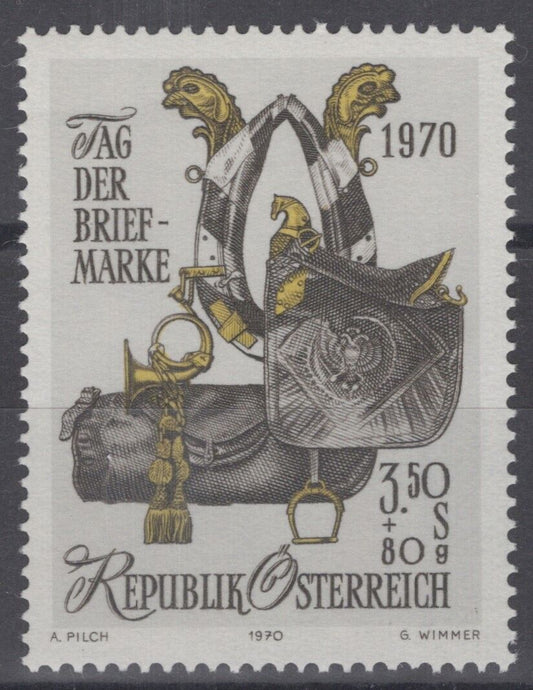 Austria B326 MNH Saddle Bag Harness & Post Horn Stamp Day