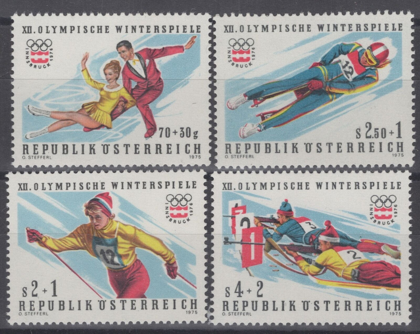 Austria B335-B338 MNH Semi-Postal Winter Olympic Women's Sports ZAYIX 071822S36M