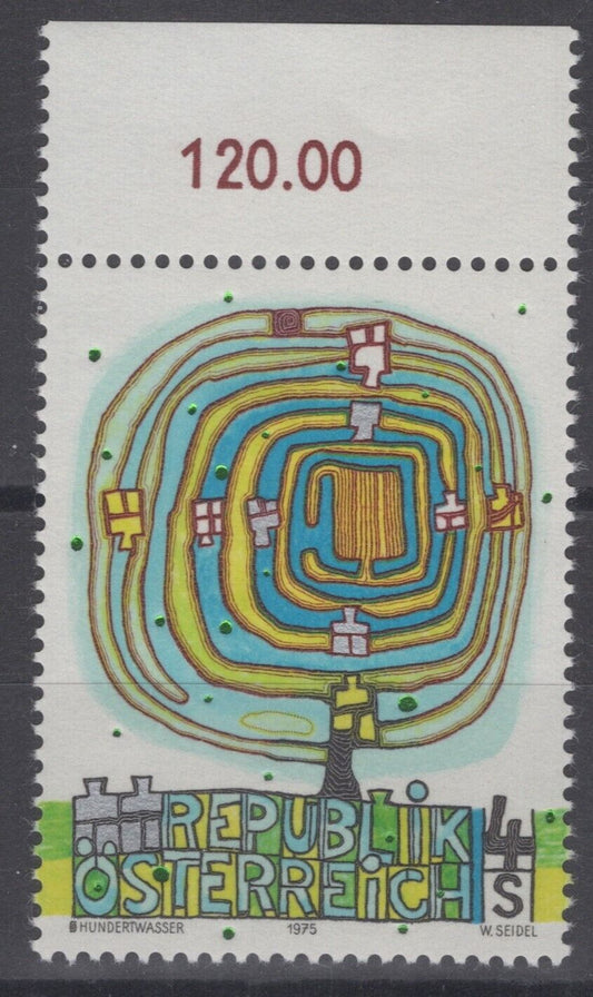 Austria 1029 MNH The Spiral Tree Artist Hundertwasser