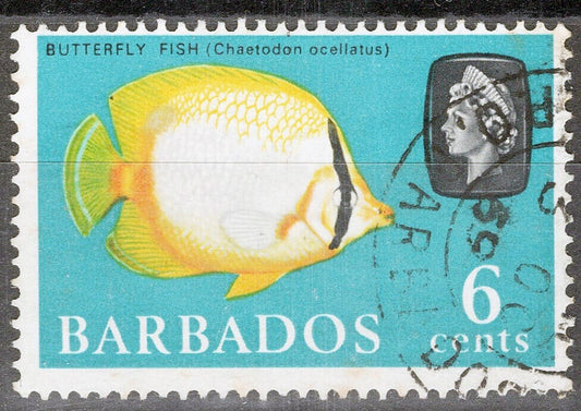 Barbados 272 Used Butterflyfish Fish Marine Life ZAYIX 072822S05M