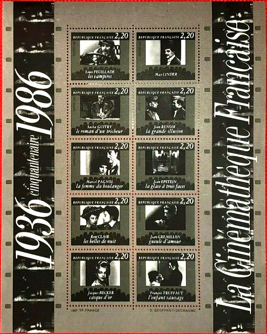 France 2021 MNH Souvenir Sheet FRENCH MOVIE STARS, CINEMA 112121S27