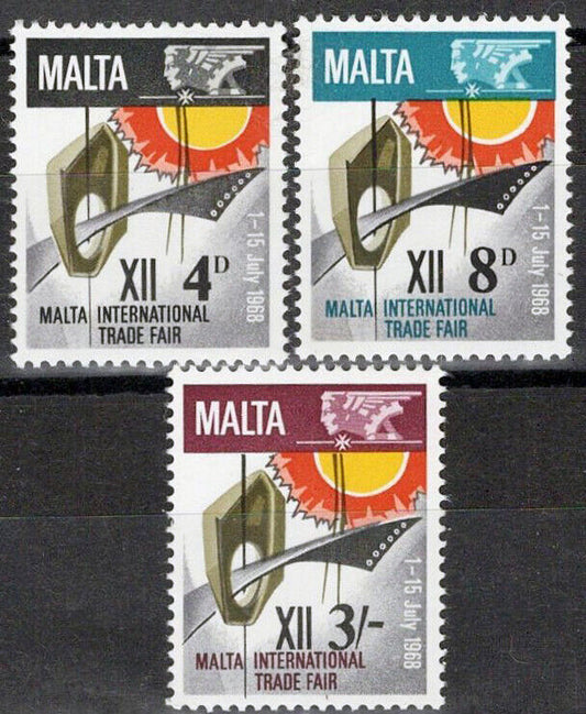 Malta 384-386 MNH Malta Intl. Trade Fair Industry Careers Zayix 073122S15M