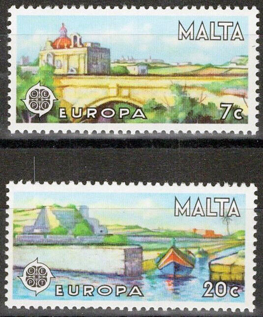 Malta 539, 540 MNH Europa Harbors Bridges Zayix 073122S37