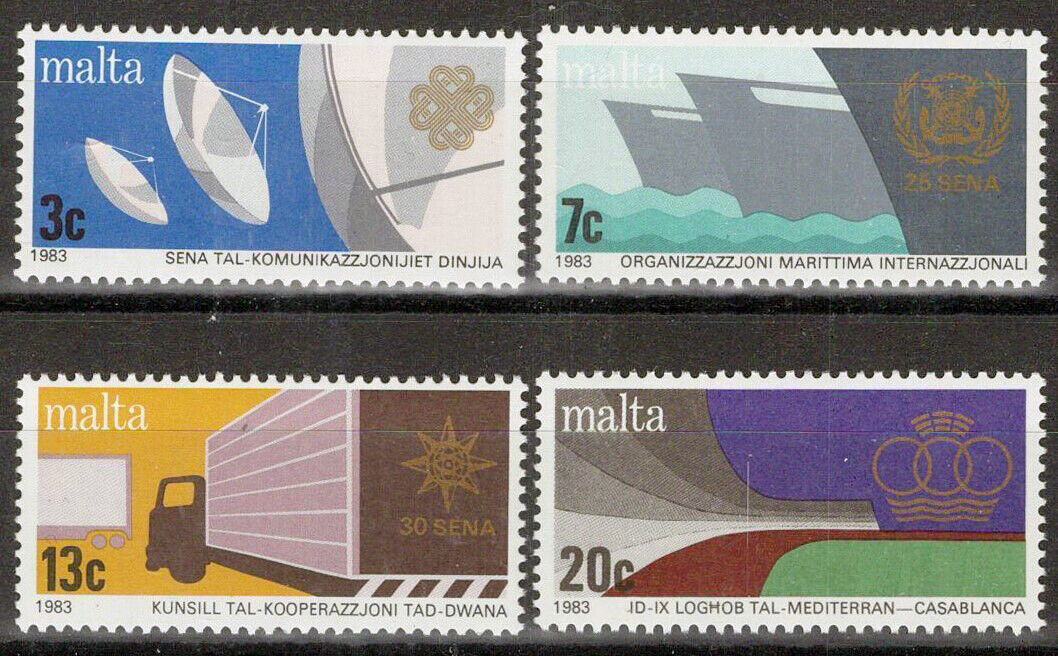 Malta 629-632 MNH Communications Ships TransportationZayix 080122S10