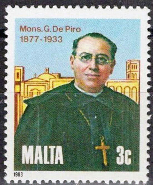 Malta 633 MNH Monsignor Giuseppe De Piro Missionary St. PaulZayix 080122S18