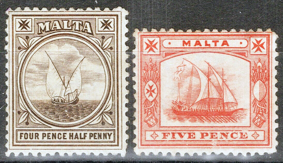 Malta 15-16 MHR Gozo Fishing Boat Ancient Galley Ships Zayix 080522S10