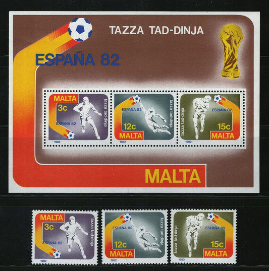 Malta 616-618a MNH World Cup Soccer Sports Zayix 070922SM21