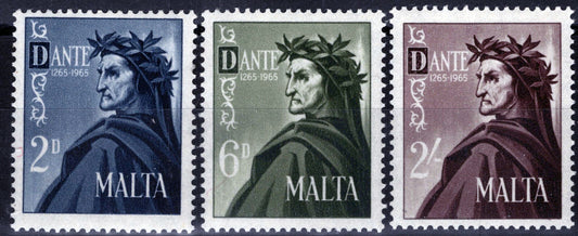 Malta 331-333 MNH Dante Alighieri Poet Writer Zayix 080522S41