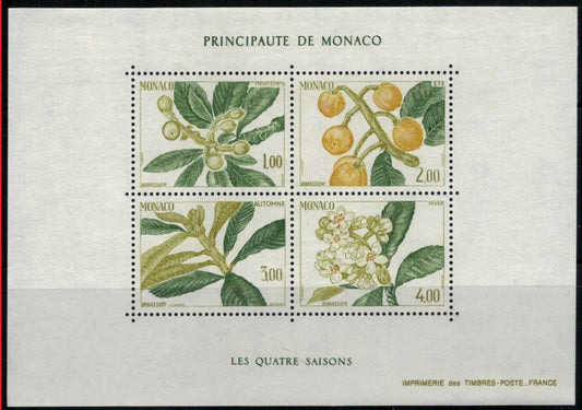 Monaco 1472 MNH SS Nature Plants Japanese Medlar Flowers 081722SM05