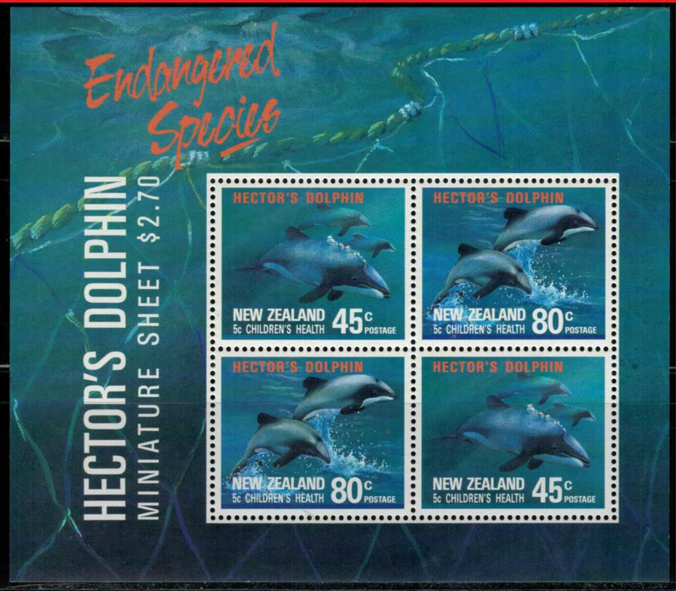 New Zealand B140a MNH - Fish Marine Life / Dolphins sheet 081822SM04M