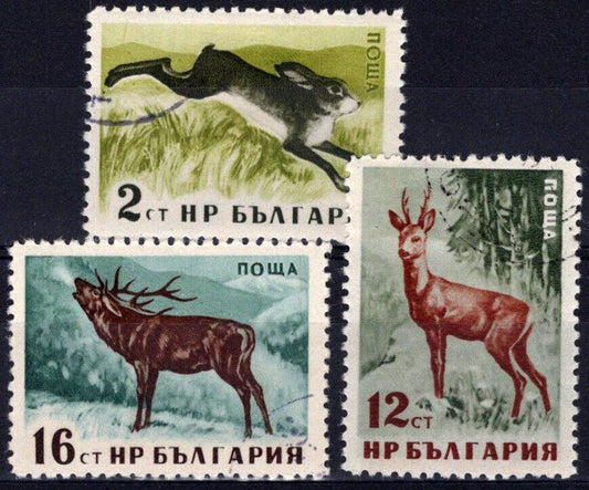 Bulgaria 1004-1006 CTO Wild Life Hare Stag Deer Animals 082322S177