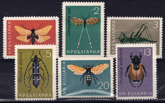 Bulgaria 1332-1337 MNH Insects Beetles Moths Grasshoppers 082322S187