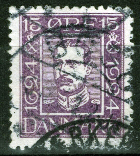 Denmark 171 Used 15o violet Royalty Christian X 083022S18