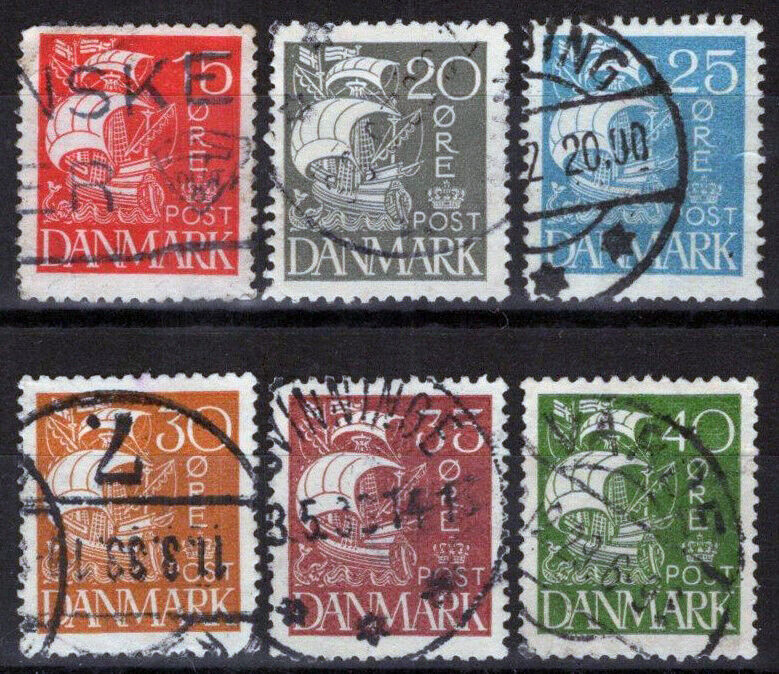 Denmark 192-197 Used Caravel Sailing Ships 083022S26