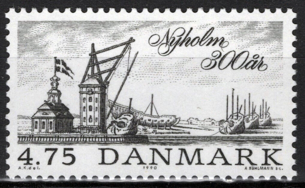 Denmark 913 MNH Ships Nyholm Anniv. Landmark 083022S76