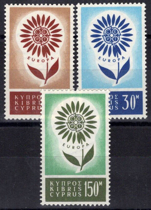 Cyprus 244-246 MNH Flowers Daisy CEPT Europa 083022S126