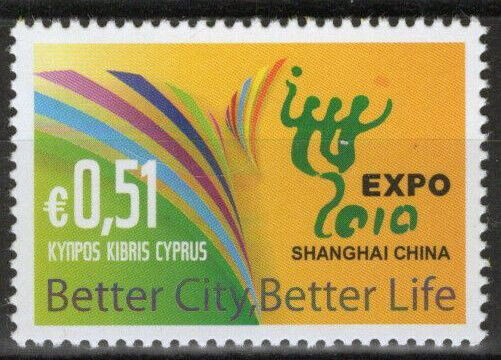 Cyprus 1127 MNH Expo Shanghai 090522-S11