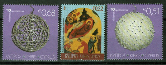 Cyprus 1140-1142 MNH Christmas Ornament Seasonal 090522-S16